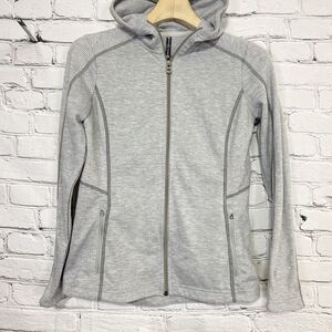 Kuhl Womens Sloane Hooded Fleece Zip Front Cardigan Shirt Jacket Size XS‎ Ash